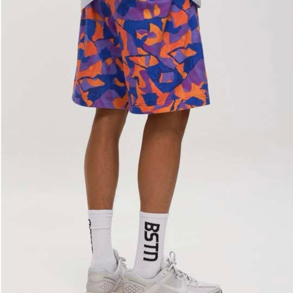 Nike club Vibrant Purple and Orange fleece French terry Athletic Shorts